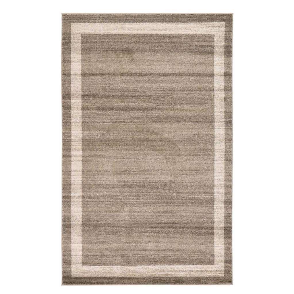 Pflegeleichter Teppich in Beige und Braun Kurzflor