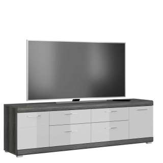 Fernsehunterschrank 180 cm breit zwei Schubladen und Türen