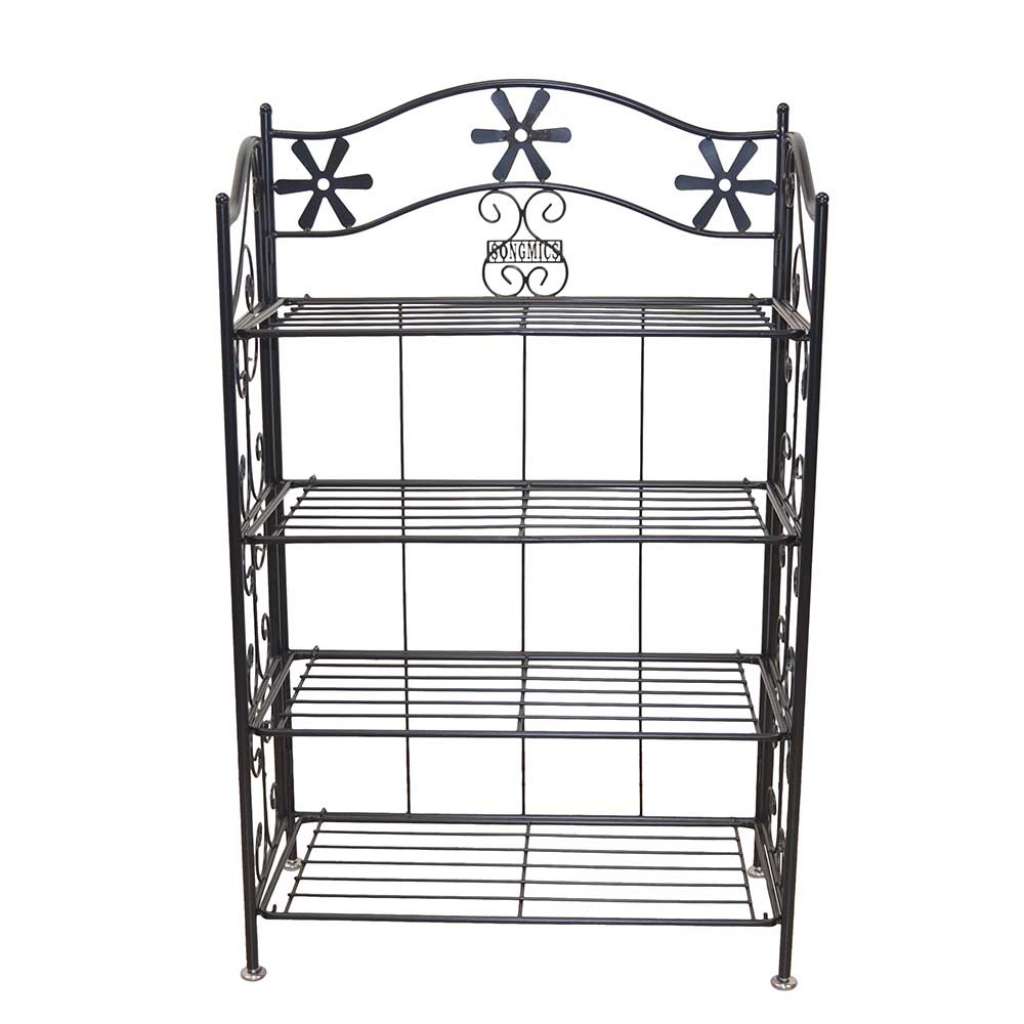 Landhausregal aus pulverbeschichtete Metall Schwarz