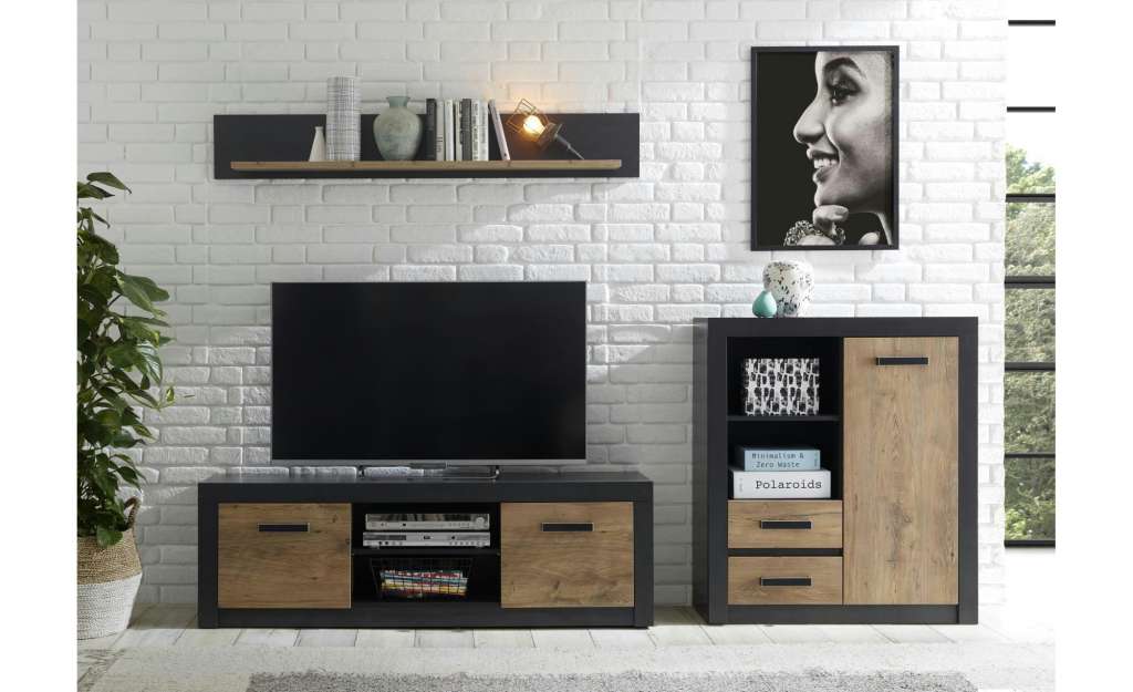 Wohnwand ¦ grau Wohnwände - Höffner