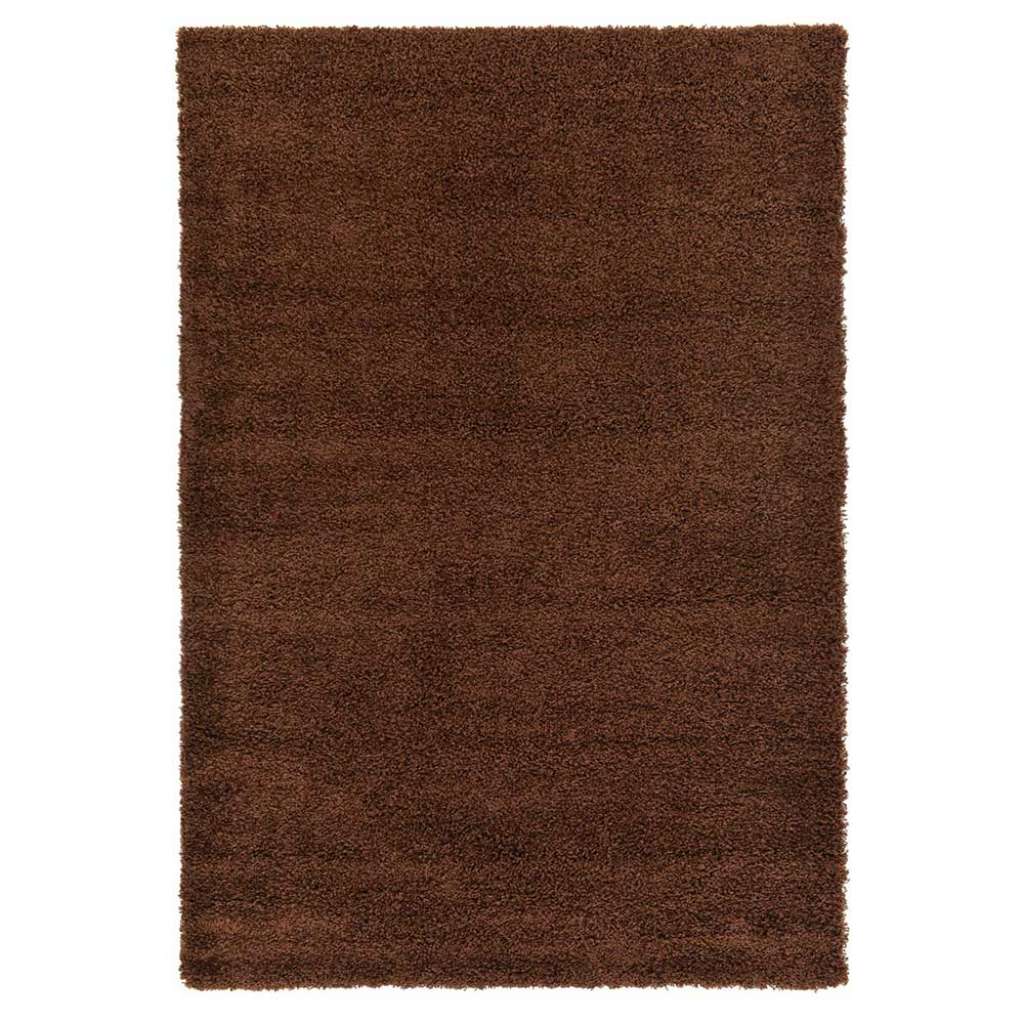 Shaggy Teppich Dunkelbraun Hochflor viele Größen - auch Läufer