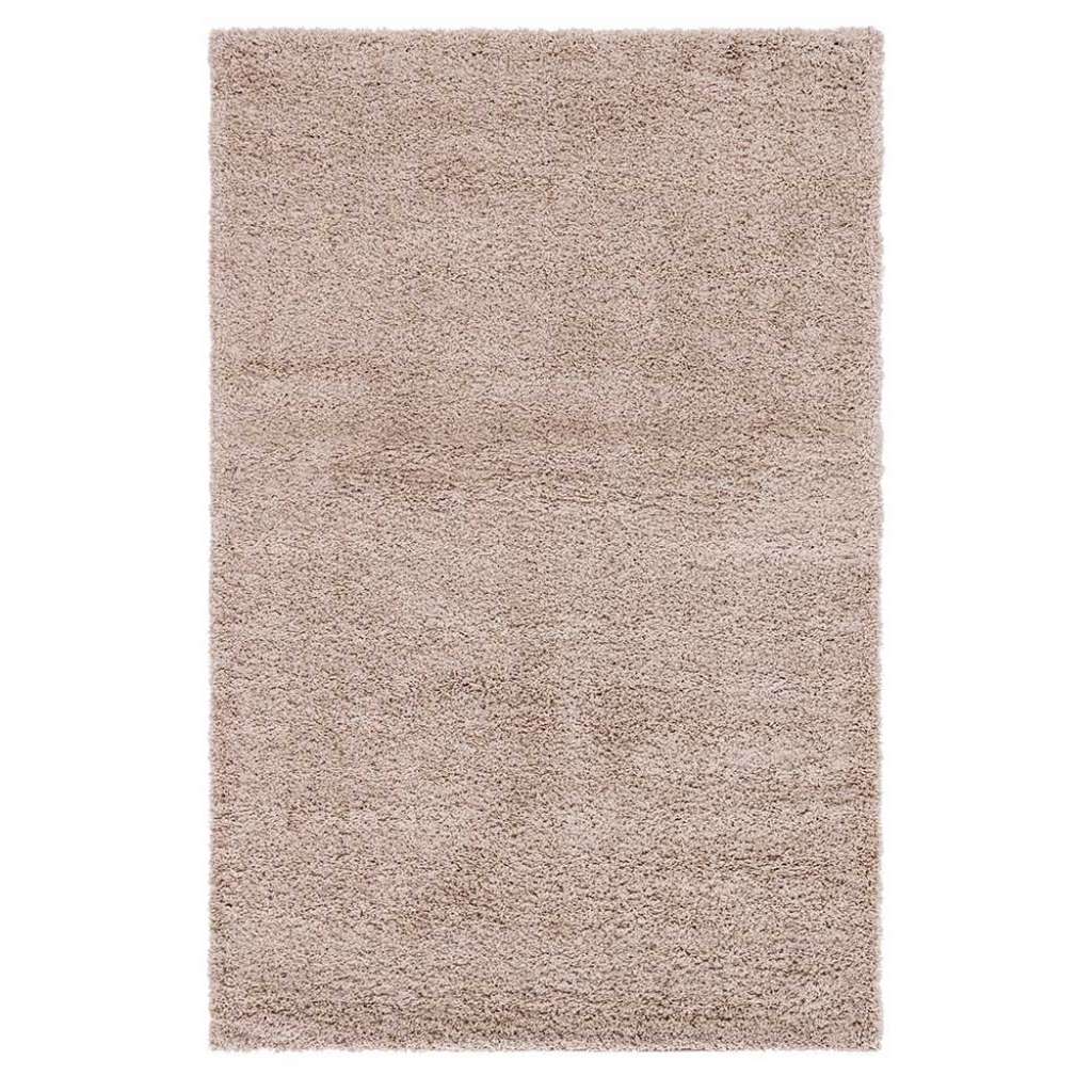 Heller Shaggy Teppich Hochflor in Graubraun viele Größen - auch Läufer