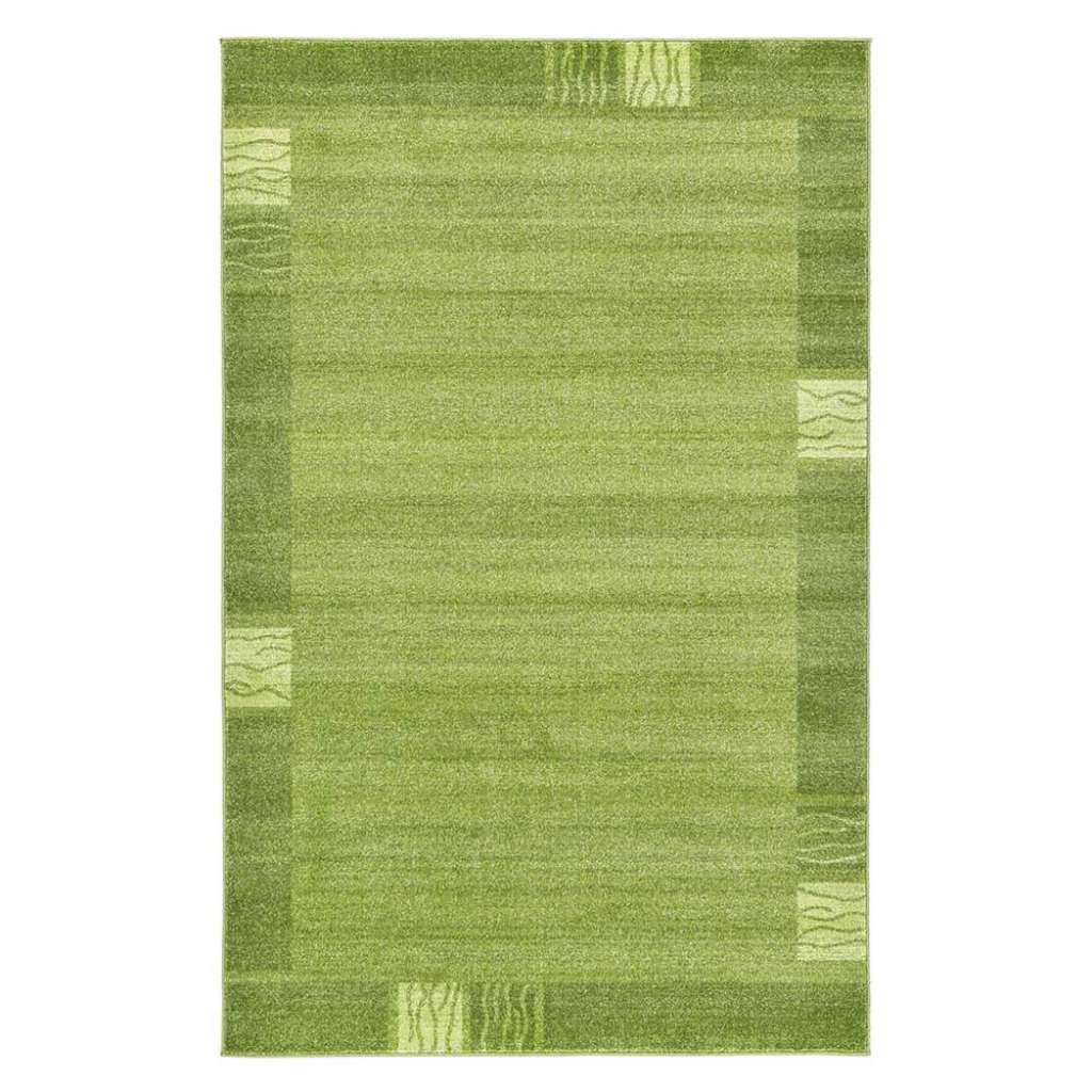 Wohnzimmerteppich Grün aus Kurzflor 155x245 cm und 185x275 cm