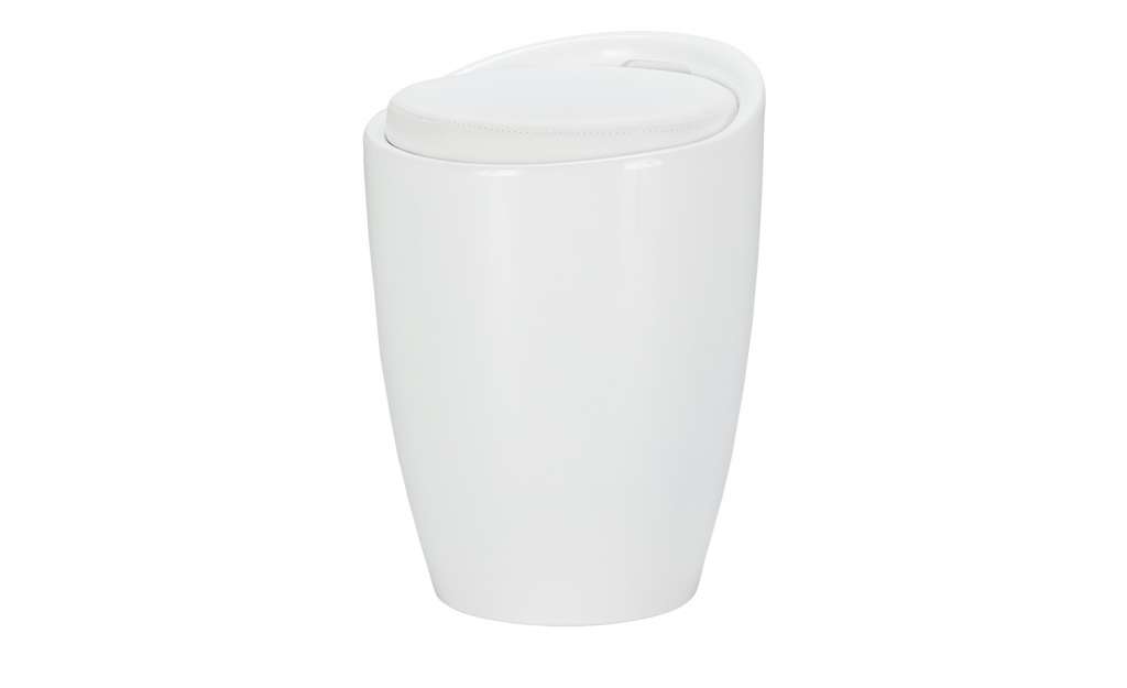 Hocker  Manolo ¦ weiß Ø: 35 Polstermöbel > Hocker - Höffner