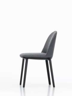 Vitra - Softshell Side Chair, Gestell chocolat, Gleiter Teppich - 52mint/forest - indoor