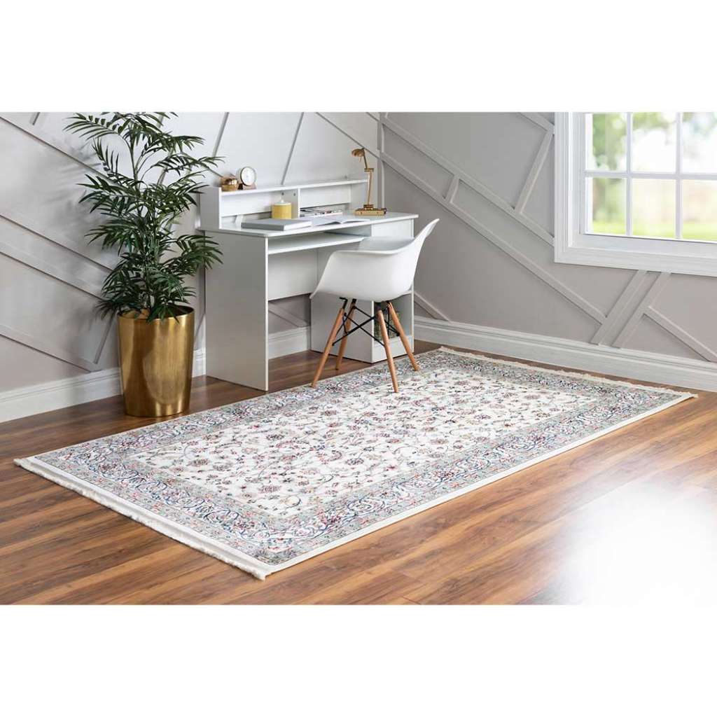 Orient Stil Teppich Kurzflor in Cremefarben 150x245 cm