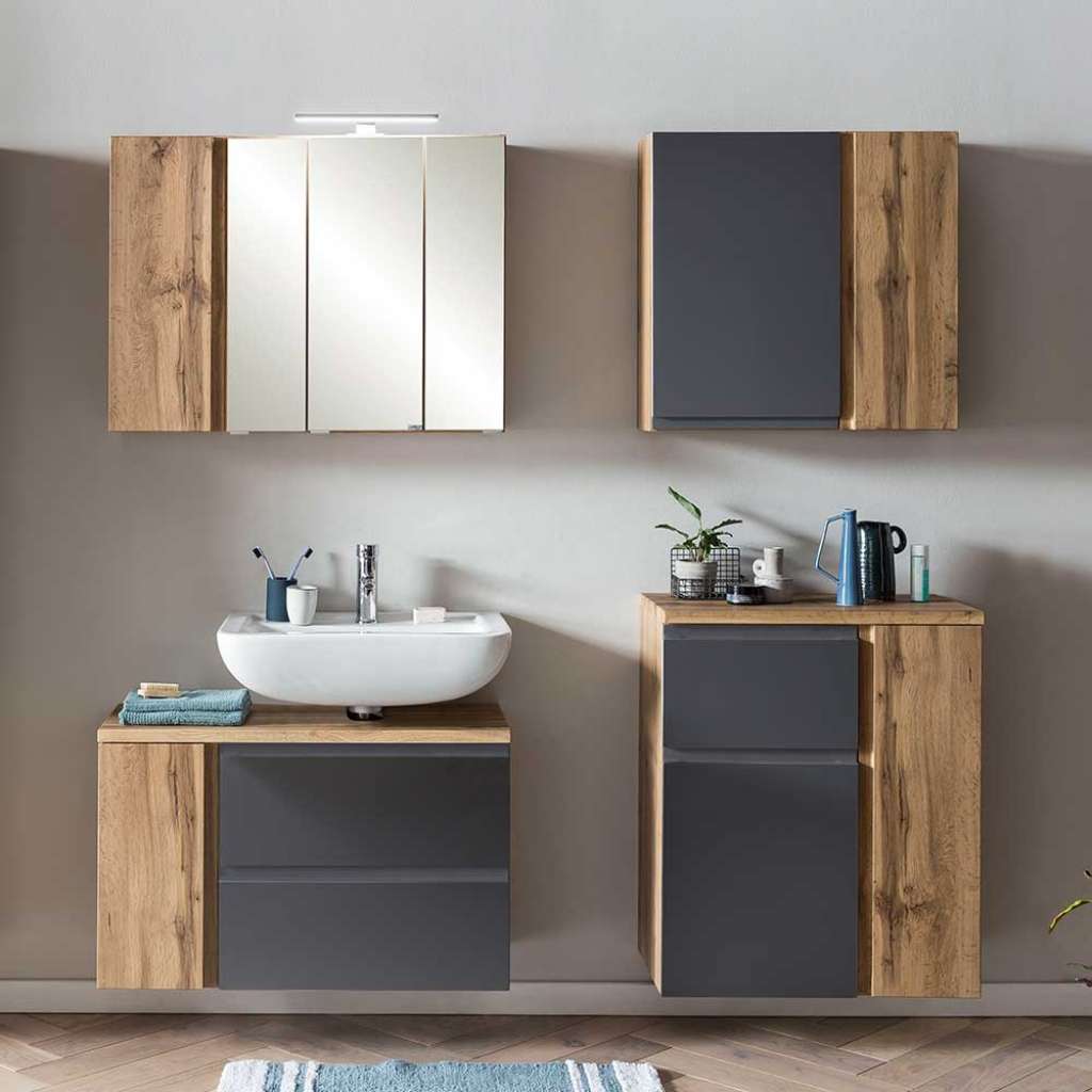 Badezimmermöbel 5-teilig in modernem Design Made in Germany (vierteilig)