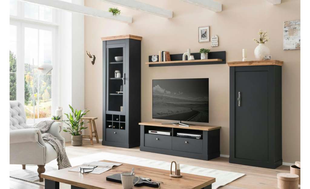 Wohnwand ¦ grau Wohnwände - Höffner