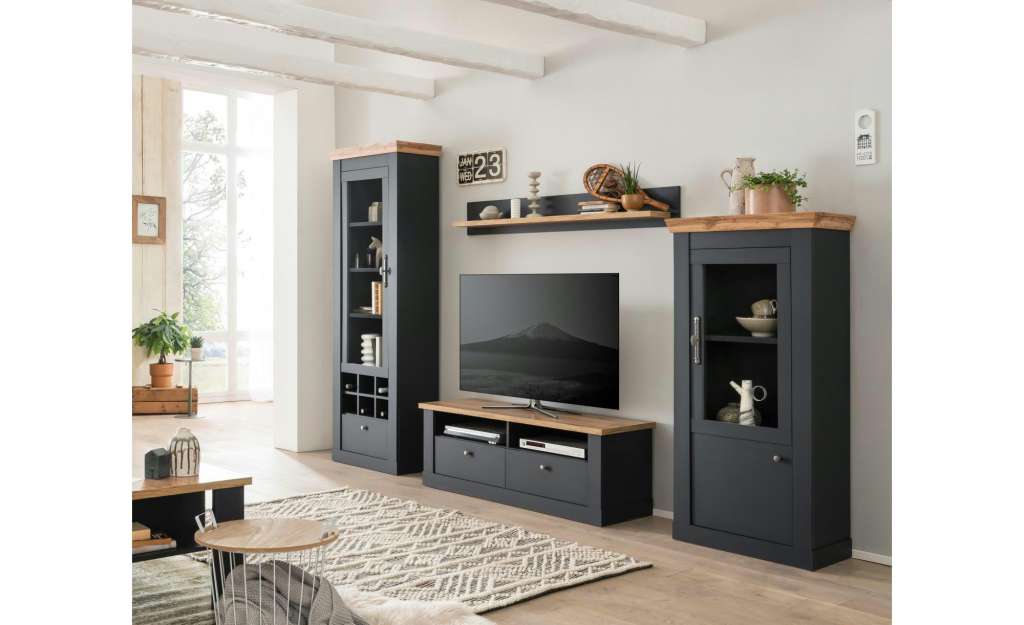 Wohnwand ¦ grau Wohnwände - Höffner