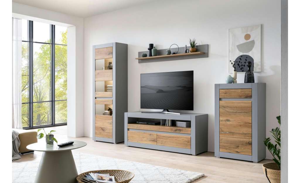 Wohnwand ¦ grau Wohnwände - Höffner