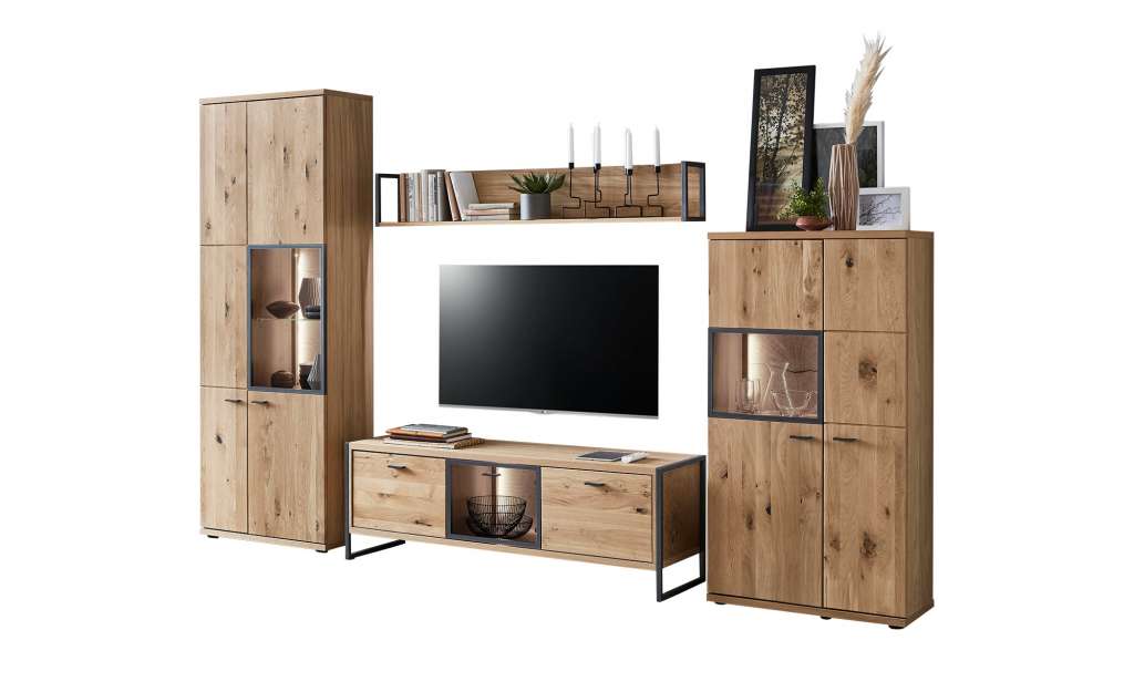 Woodford Wohnkombination  Flora ¦ holzfarben Wohnwände - Höffner