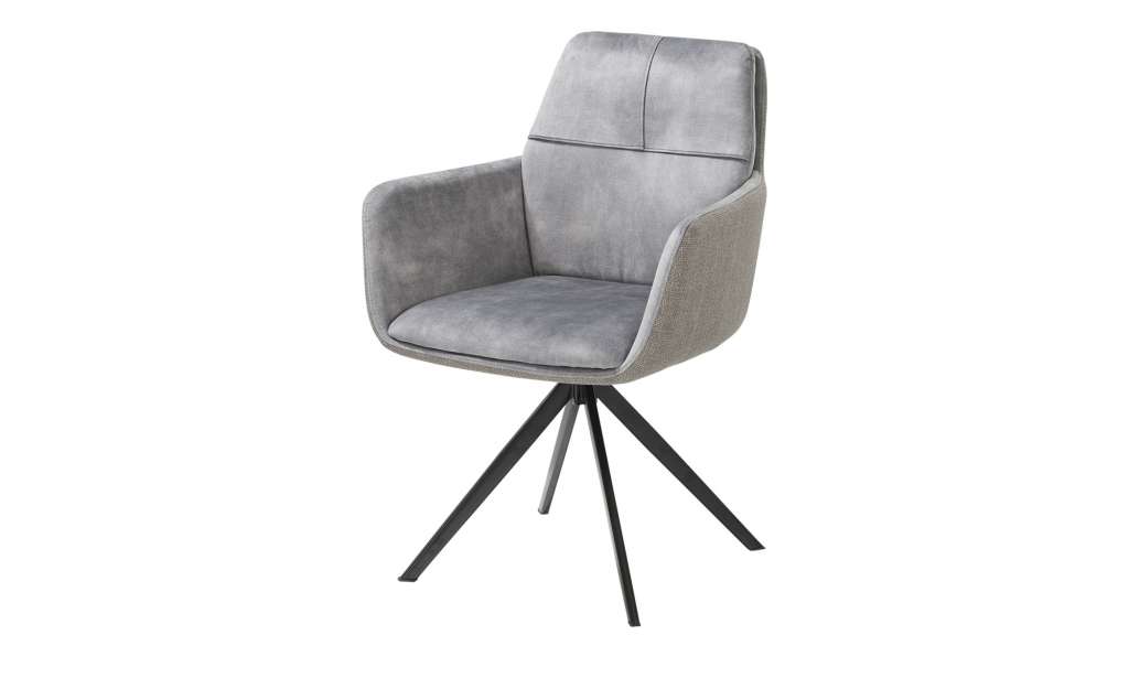 uno Polsterstuhl drehbar  Gismo ¦ grau Stühle > Esszimmerstühle > Esszimmerstühle mit Armlehnen - Höffner