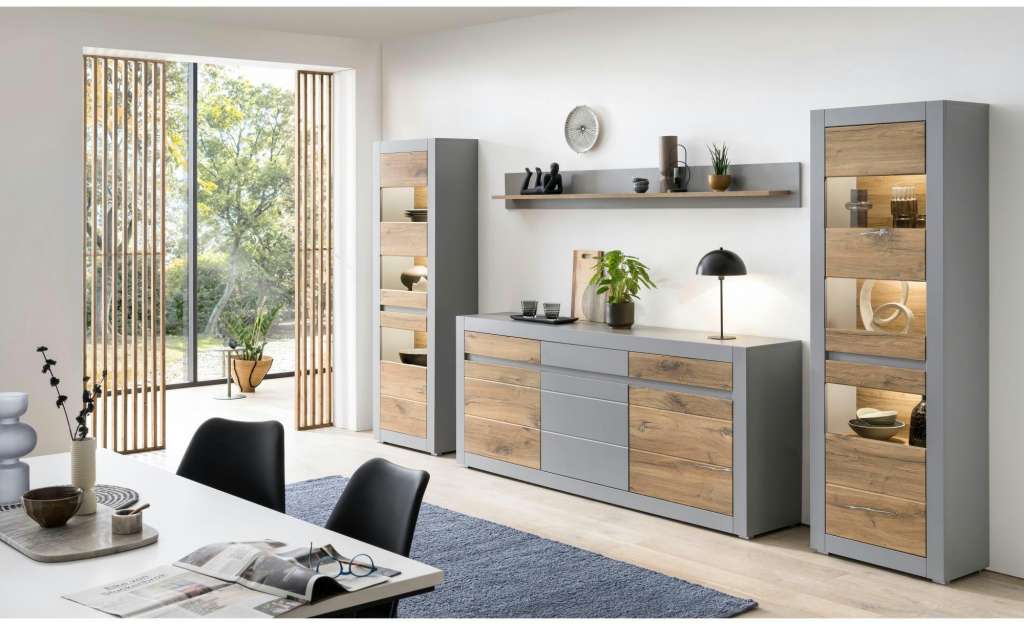 Wohnwand ¦ grau Wohnwände - Höffner