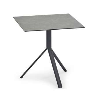 Weishäupl - Trio Bistrotisch eckig - HPL steingrau - Gestell grau metallic - 70 x 70 cm - indoor