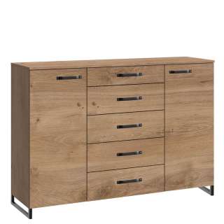 Industriestil Sideboard mit fünf Schubladen Bügelgestell