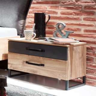 Nachttisch Kommode mit Bügelgestell aus Metall Industry und Loft Stil