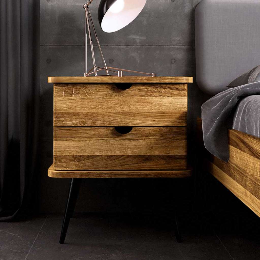 Nachttischschrank im Industry und Loft Stil 57 cm hoch