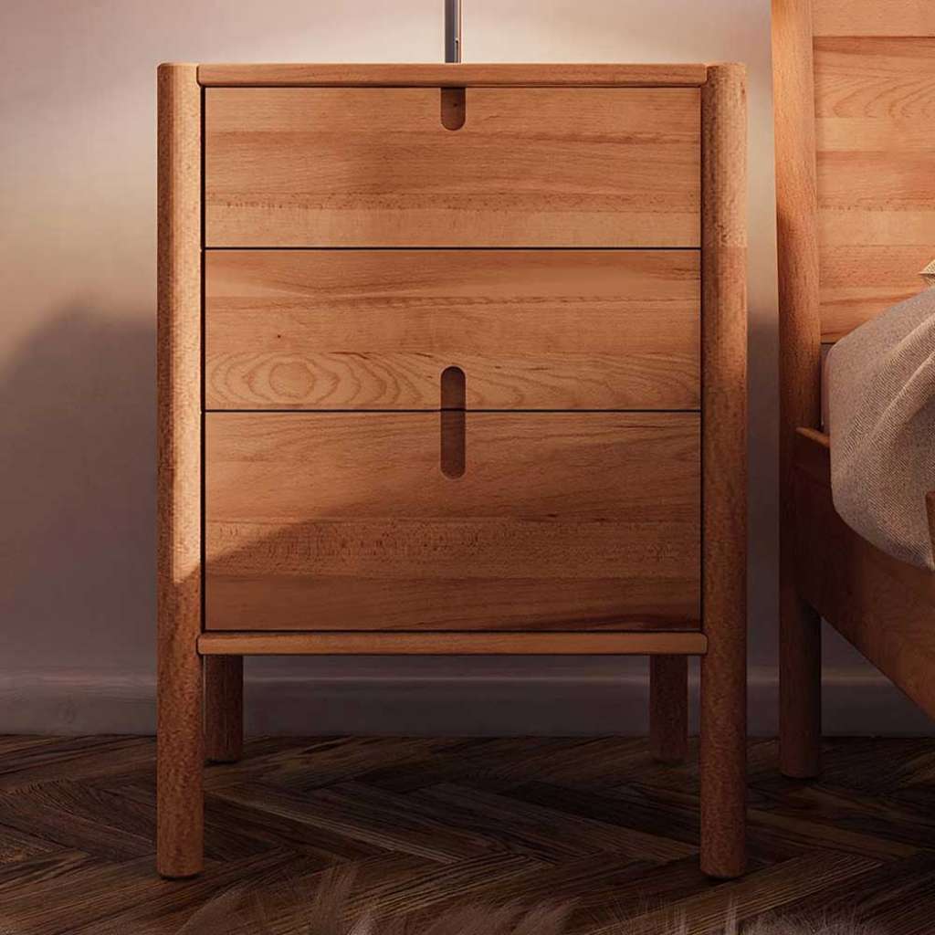 Nachtschrank mit drei Schubladen 69 cm hoch - 36 cm tief