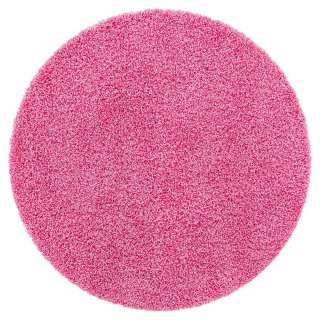 Hochflor Teppich pink Shaggy 120 cm und 150 cm rund