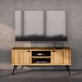 Fernsehboard Wildeiche modern mit Massivholztüren 144 cm breit