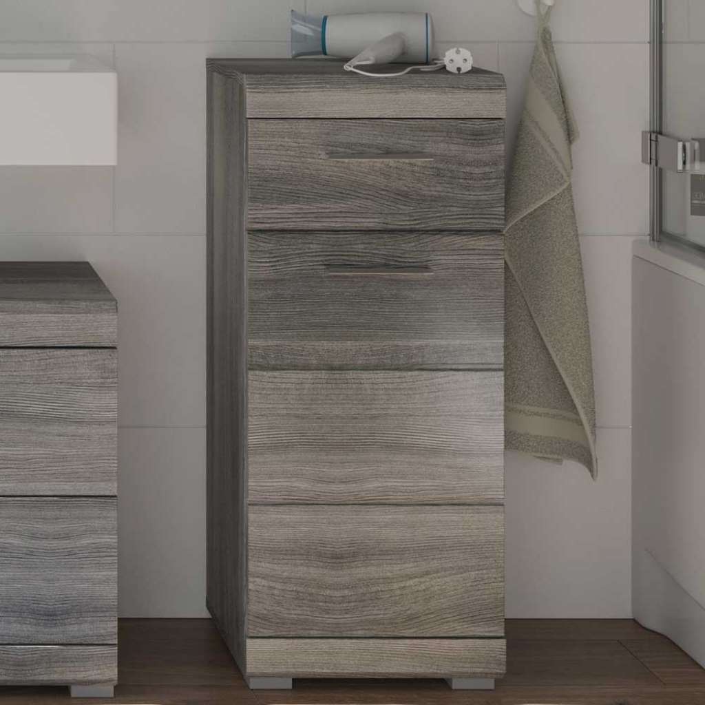 Schmaler Badezimmer Schrank mit einer Schublade und einer Tür 88 cm hoch