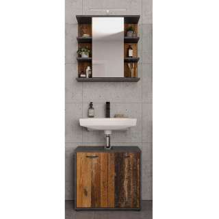 Badmöbel Set Gäste WC im Industry und Loft Stil 60 cm breit (zweiteilig)