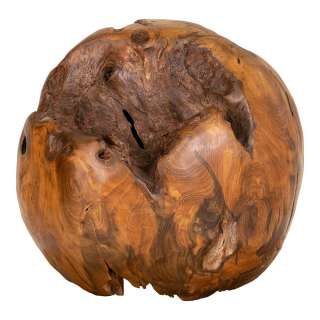 Deko Kugel Holzkugel aus Teak Massivholz ca. 30 cm hoch