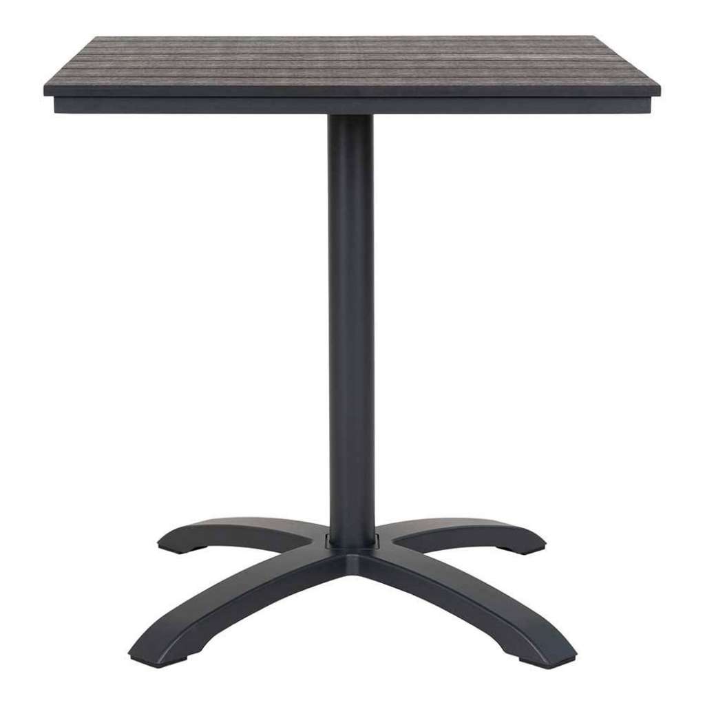 Balkon Tisch in Schwarz Aluminium und Kunststoff