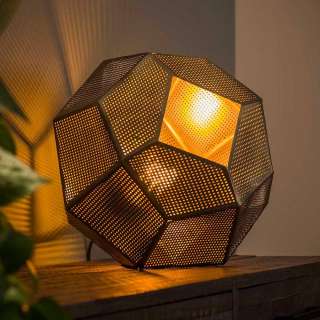 Hexagon Tischlampe aus Metall Industrie und Loft Stil