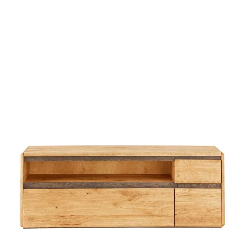 Fernsehunterschrank massiv aus Eiche Massivholz 55 cm hoch