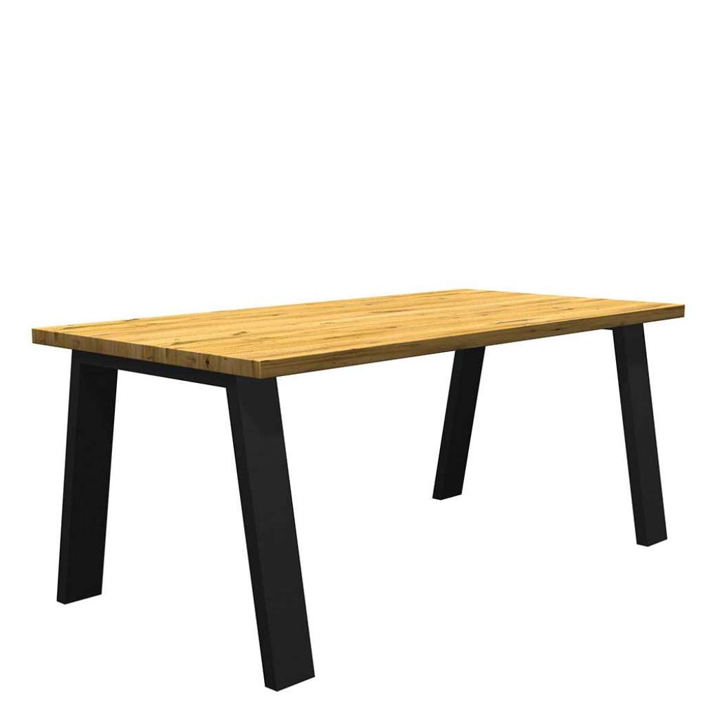 Eichentisch mit Vierfußgestell aus Metall modernem Design