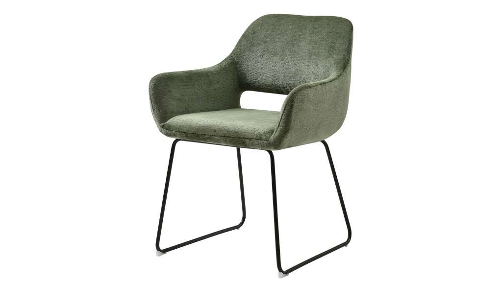 Kufenstuhl  Till ¦ grün Stühle > Esszimmerstühle > Esszimmerstühle mit Armlehnen - Höffner