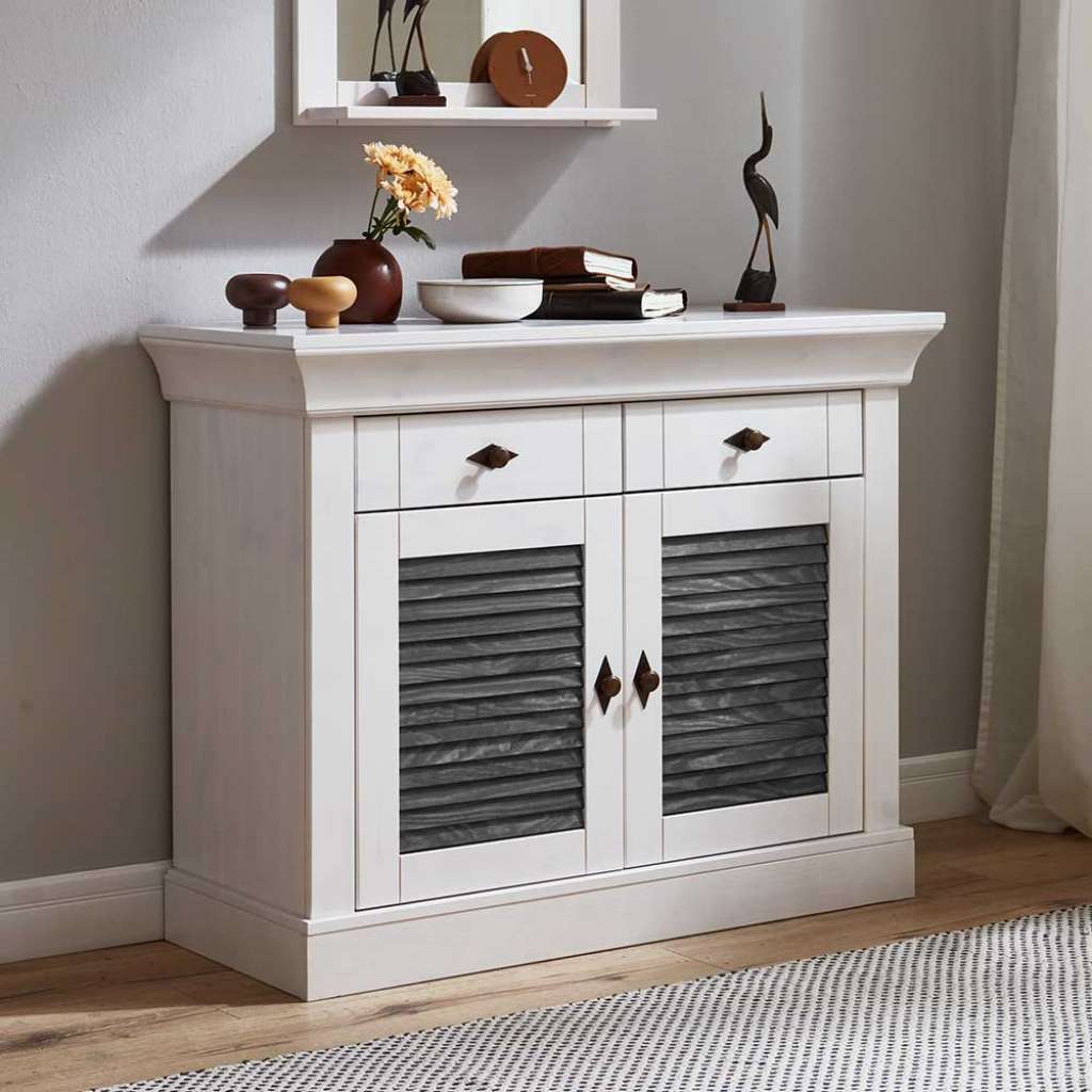 Flurkommode teilmassiv im Landhausstil 107 cm breit - 84 cm hoch