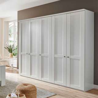 250 cm Drehtürenkleiderschrank in Weiß Made in Germany