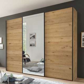 Schwebetürenschrank mit Spiegel im Industry und Loft Stil 300 cm breit