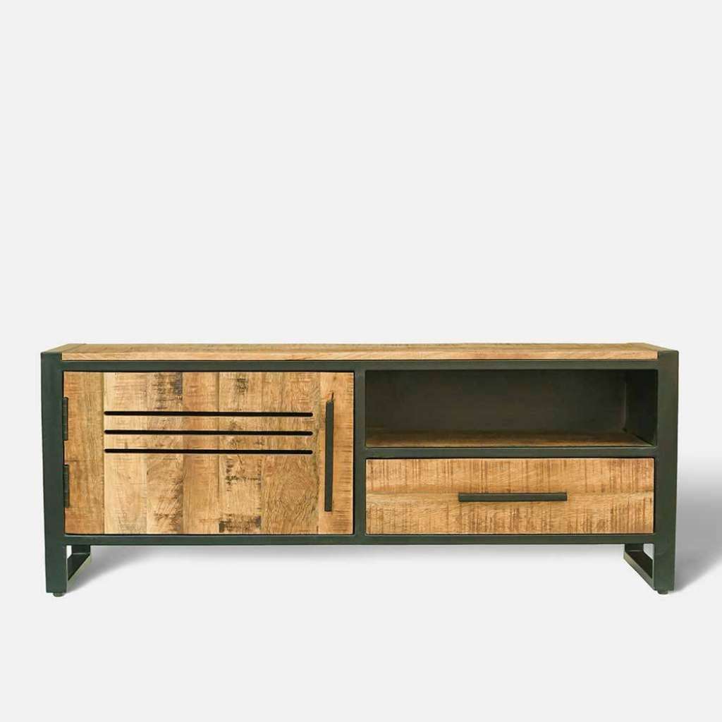 TV Sideboard im Industry und Loft Stil 118 cm breit - 45 cm hoch