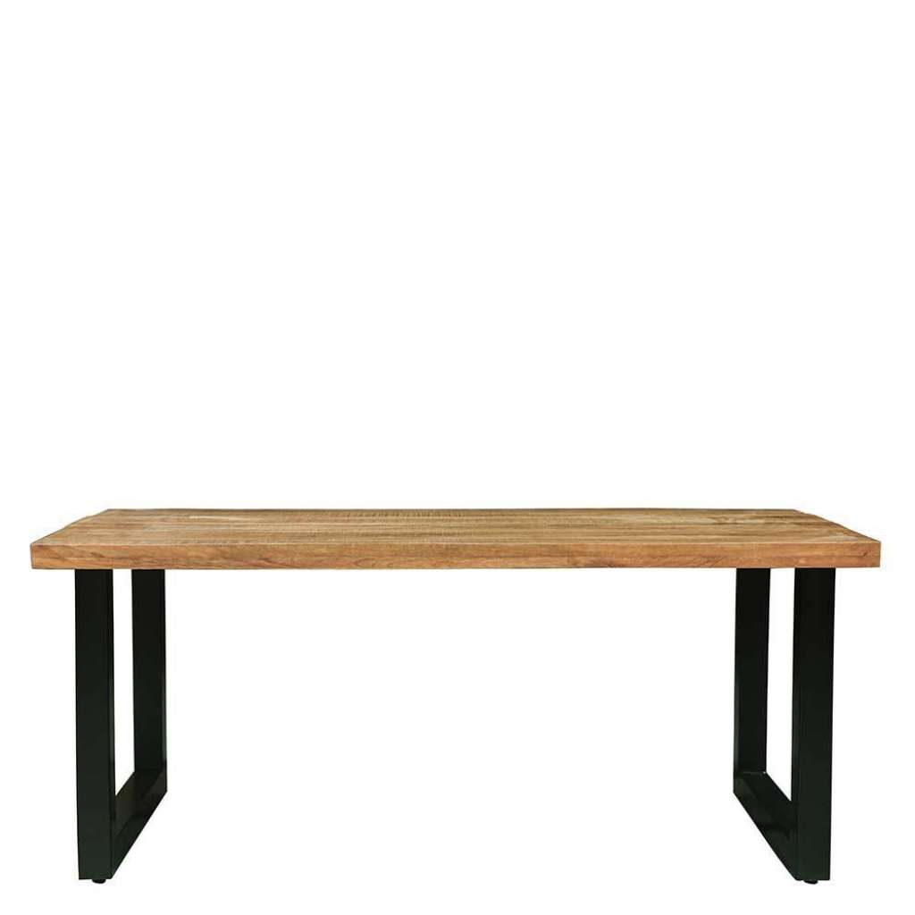 Echtholztisch aus Mangobaum Massivholz Industry und Loft Stil