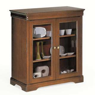 Kleiner Vitrinenschrank im klassischen Stil zwei Glastüren