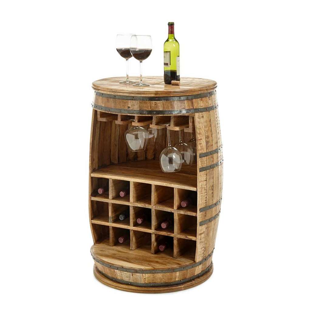 Tresentisch Fass Form im Industry und Loft Stil 91 cm hoch