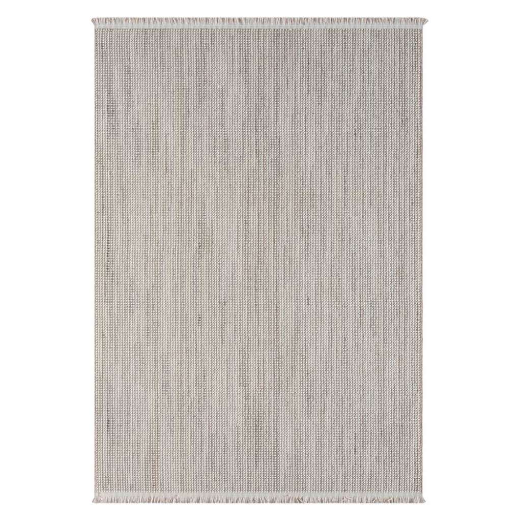 Rechteckige Teppiche 160x230 cm - 200x290 cm Weiß und Hellgrau