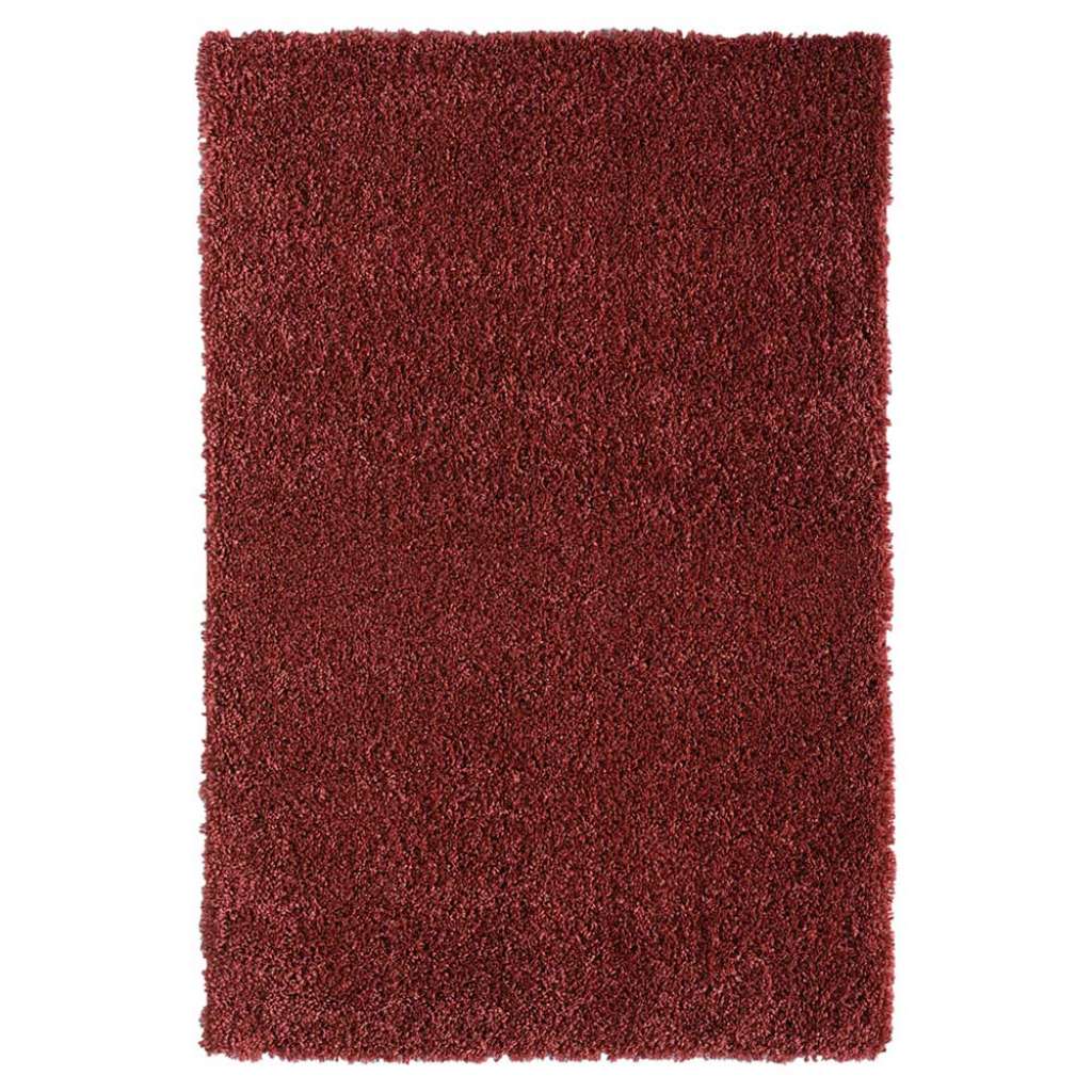 Dunkelroter Teppich Hochflor Shaggy vielen Größen - auch Läufer