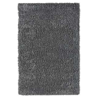 Wohnzimmer Teppich Langflor in Grau Shaggy