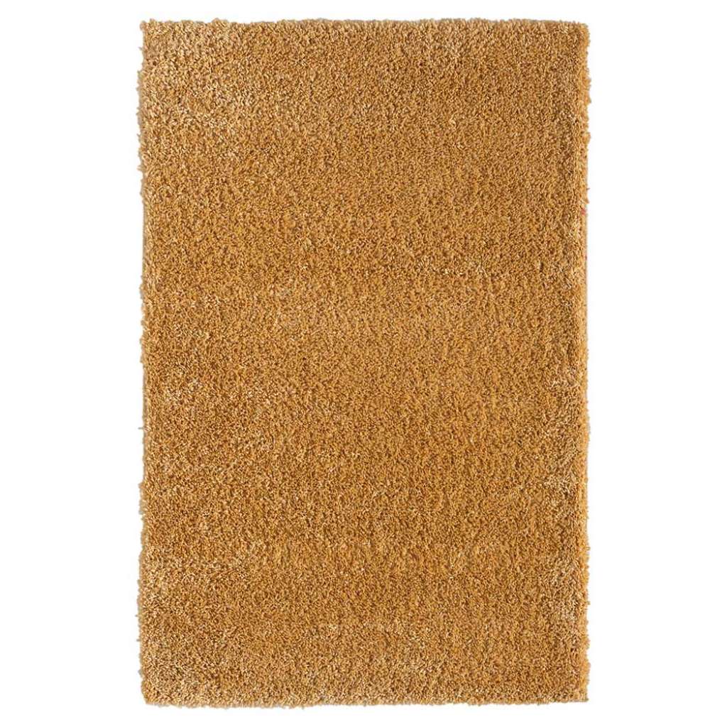 Hochfloriger Teppich Shaggy Goldfarben