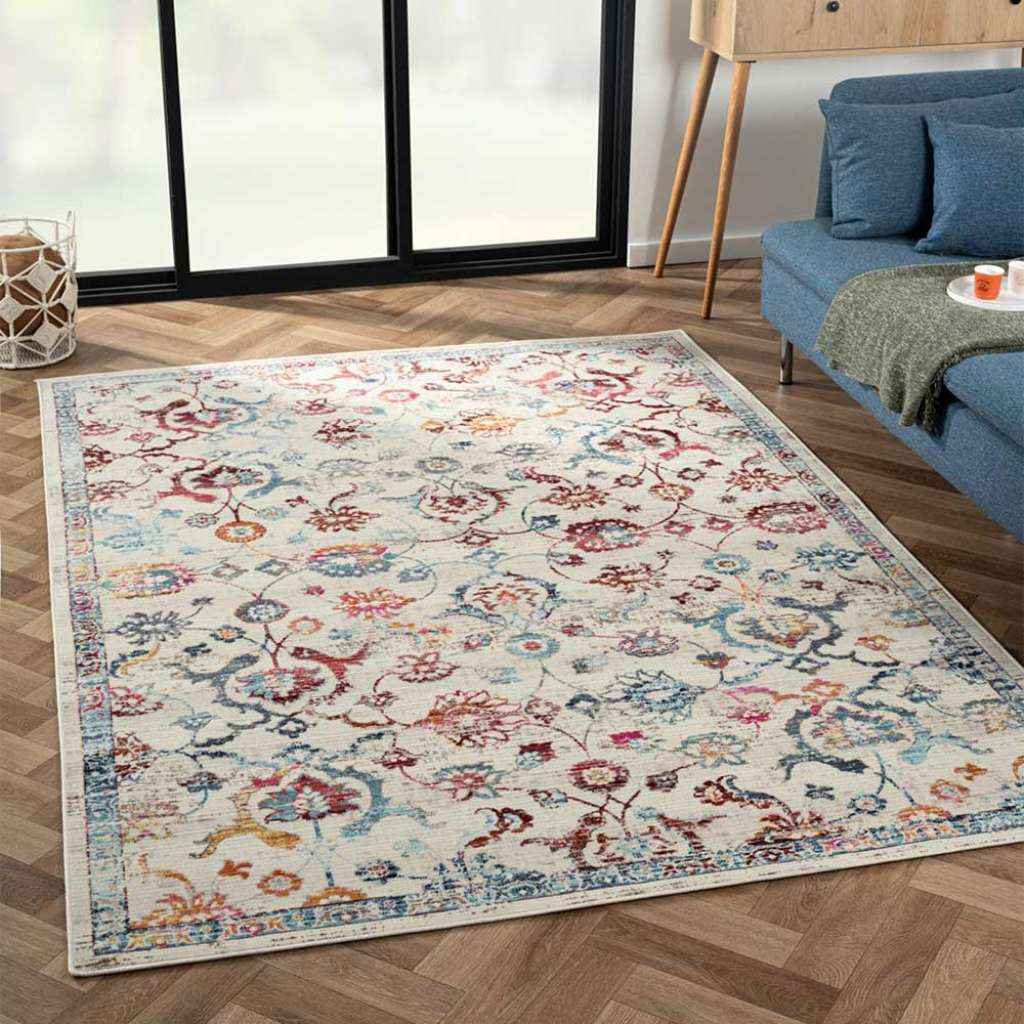 Bunter Teppich floral gemustert in modernem Design 170x240 cm