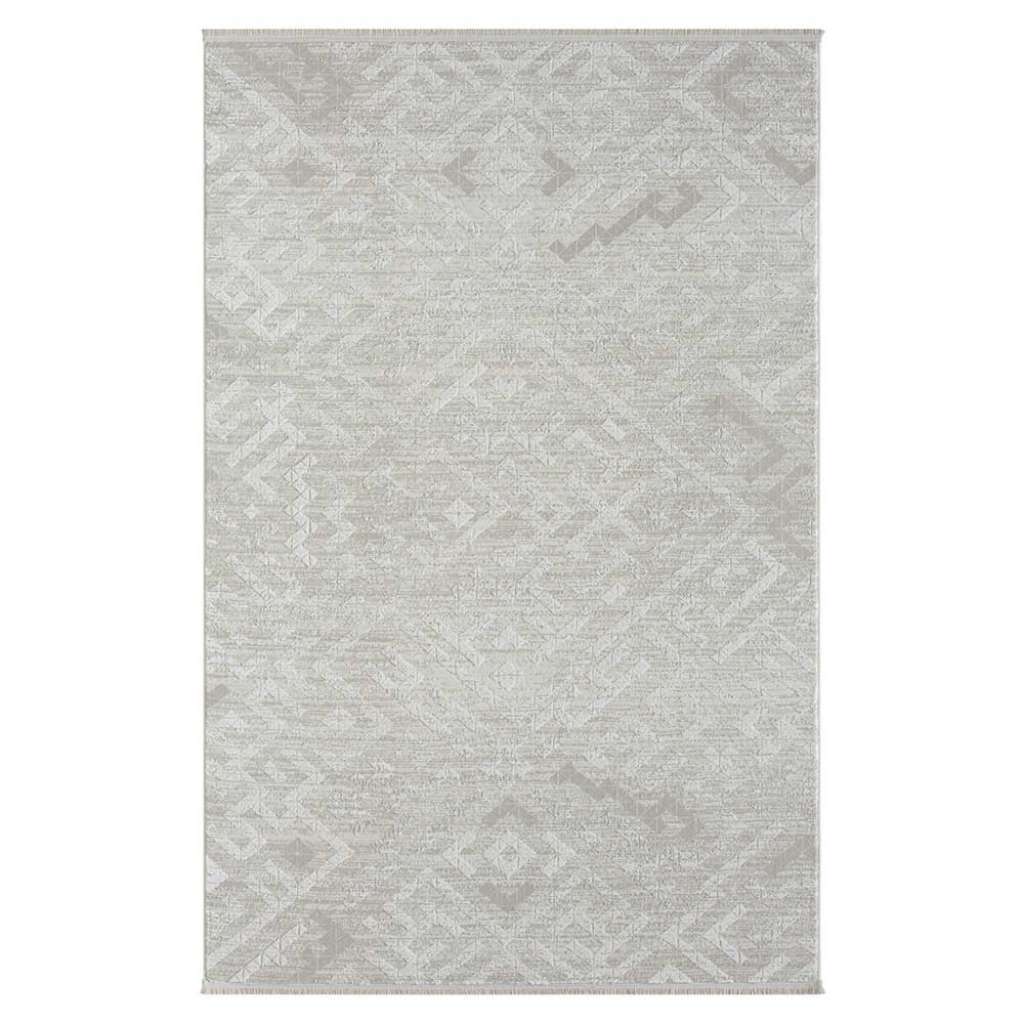 Heller Muster Teppich in Cremefarben und Beige Kurzflor