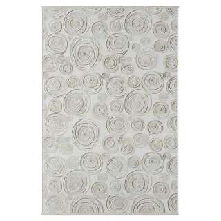 Heller Teppich rechteckig mit Ornament Muster Cremefarben und Beige