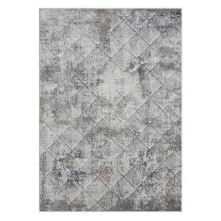 Rechteckiger Kurzflor Teppich 160x230 cm und 200x290 cm Creme-Hellgrau
