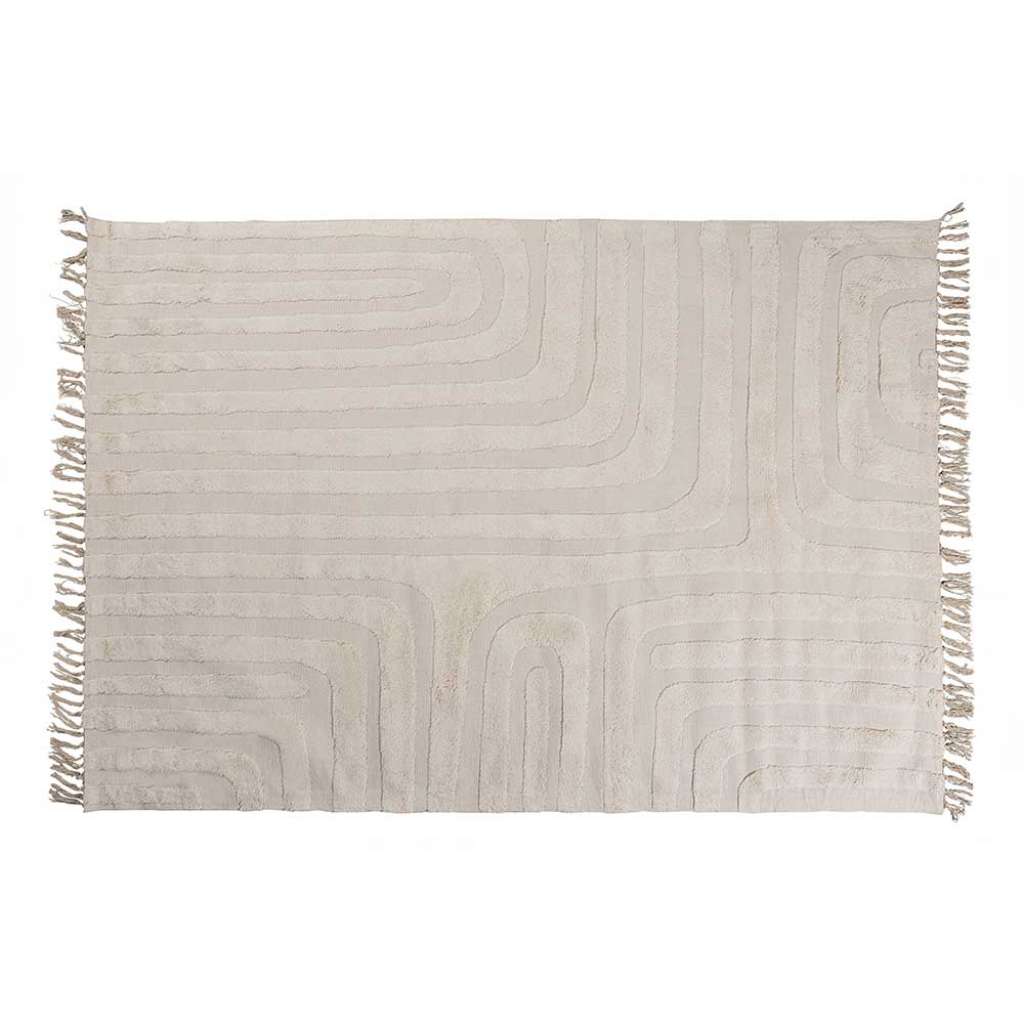 Heller Skandistil Teppich in Beige 240x170 cm rechteckig