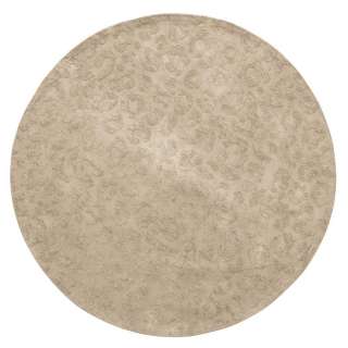 Heller Skandi Stil Teppich in Beige 150 cm Durchmesser