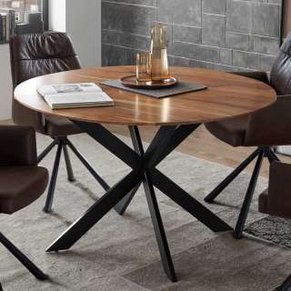 Tisch Massivholz und Metall im Industry und Loft Stil Spider Gestell
